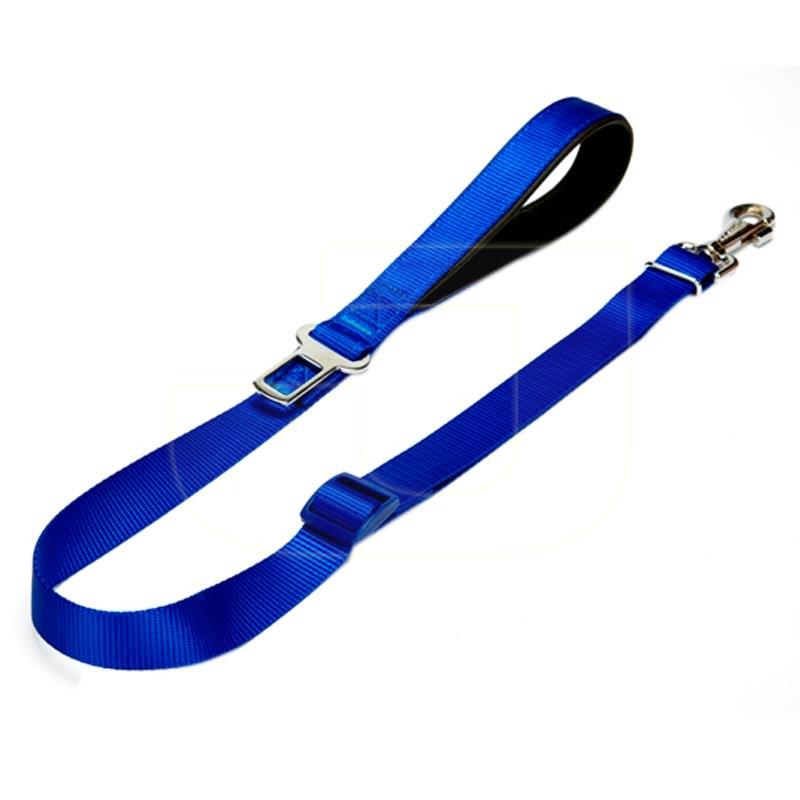 Doggie Emniyet Kemerli Köpek Gezdirme Tasması Mavi 2 5x120 cm