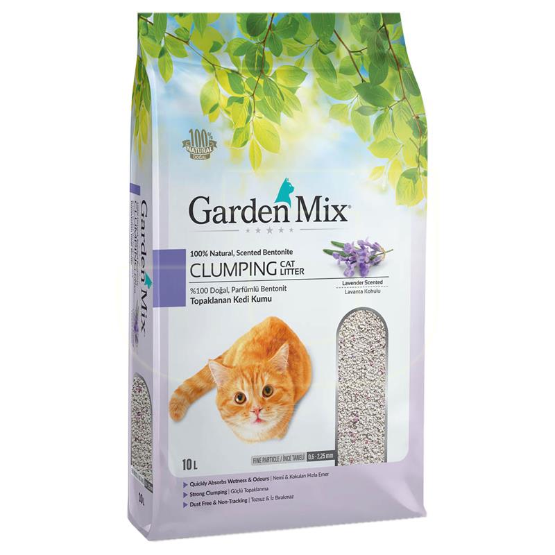 Garden Mix Lavanta Kokulu İnce Taneli Doğal Kedi Kumu