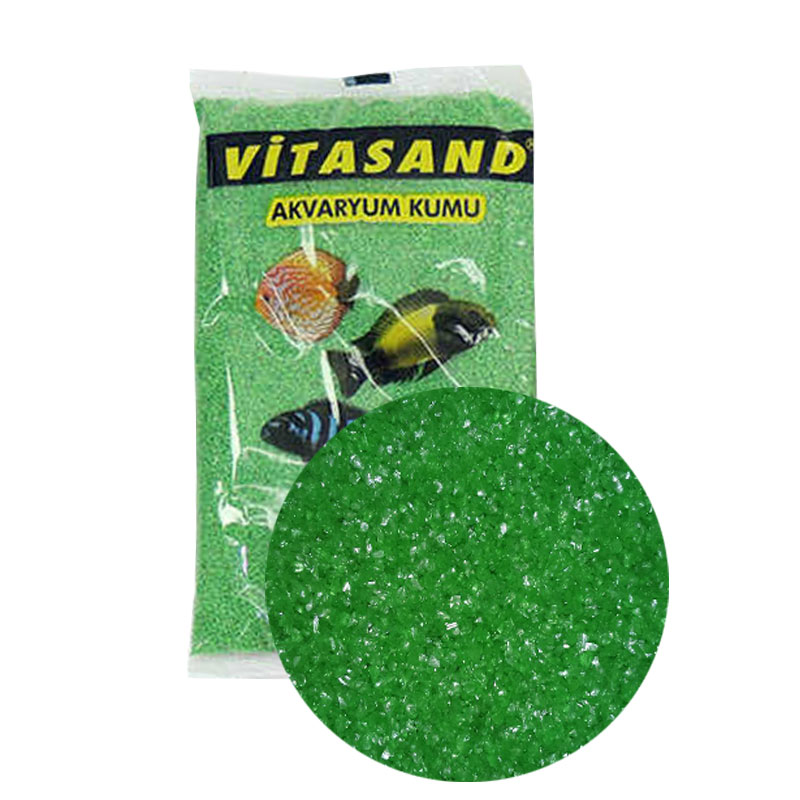 Vitasand Kuvars Akvaryum Kumu Yeşil 1 kg 2 mm