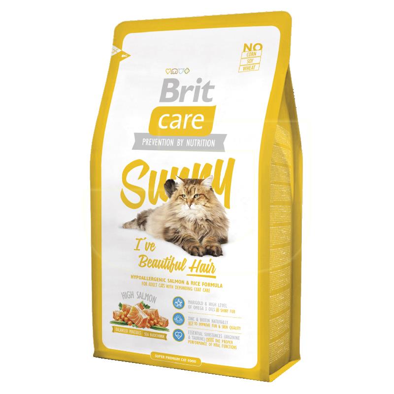 Brit Care Sunny Somonlu Ve Pirinçli Hipoalerjenik Kedi Maması 2 kg | 212,01 TL