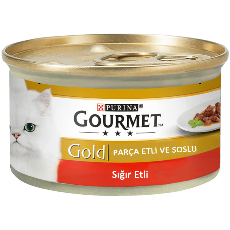 Purina Gourmet Gold Parça Sığır Etli Soslu Konserve Kedi Maması 85 gr | 27,00 TL
