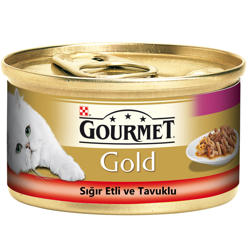 Purina Gourmet Gold Sığır Etli Ve Tavuklu Kedi Konservesi 85 gr | 9,85 TL