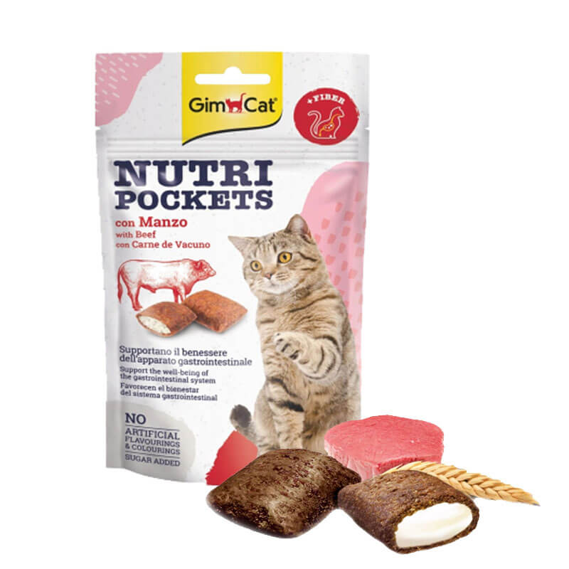 Gimcat Nutri Pockets Biftekli Malt Kedi Ödül Maması 60 gr | 55,16 TL