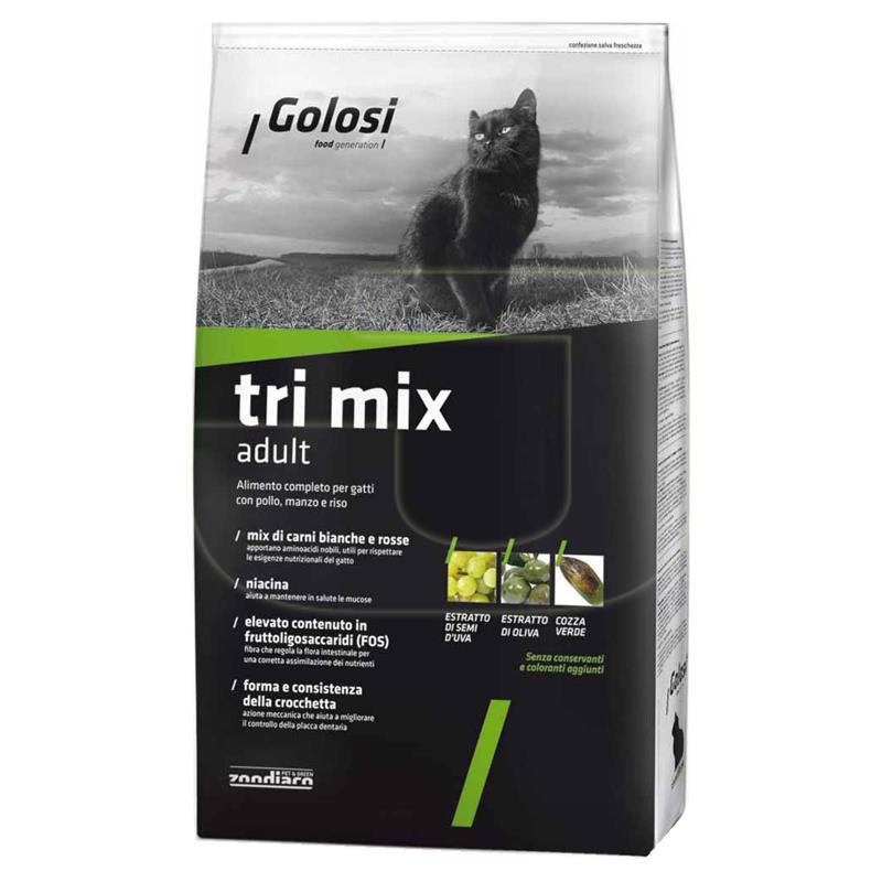 Golosi Tri Mix Tavuklu Ve Sığır Etli Yetişkin Kedi Maması 1,5 kg | 332,01 TL