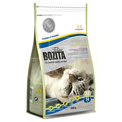 Bozita Indoor Tavuklu Kısırlaştırılmış Yetişkin Kedi Maması 400 gr | 32,00 TL
