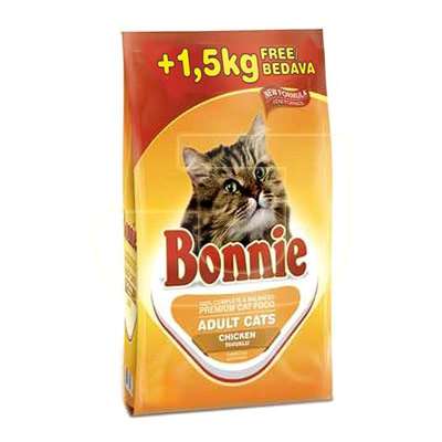 Bonnie Tavuklu Yetişkin Kedi Maması 13,5 Kg (+ 1,5 Kg Hediyeli) | 397,72 TL