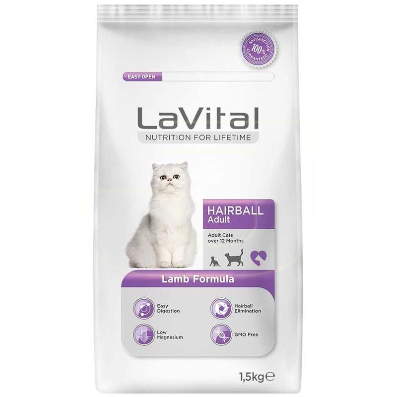 La Vital Hairball Tüy Yumağı Önleyen Kuzu Etli Kedi Maması 1,5 Kg | 79,00 TL