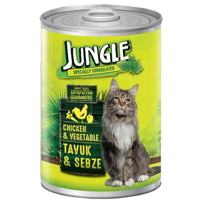Jungle Tavuk Etli Ve Sebzeli Konserve Kedi Maması 415 gr | 15,66 TL
