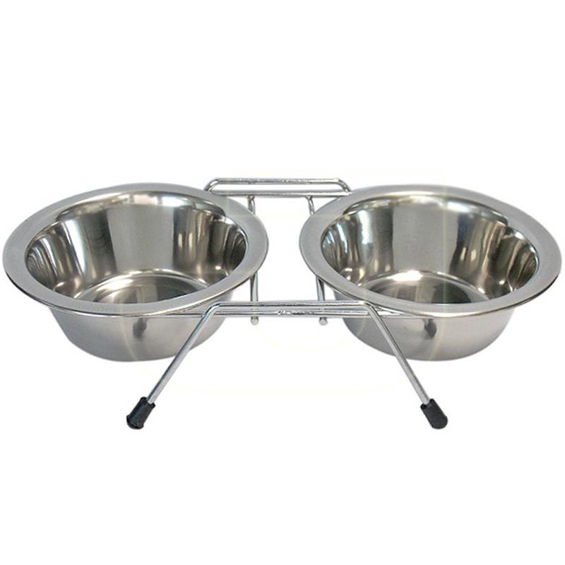 Eurogold Kedi Köpek Ayaklı İkili Çelik Mama Ve Su Kabı Seti 2x125 ml | 156,75 TL