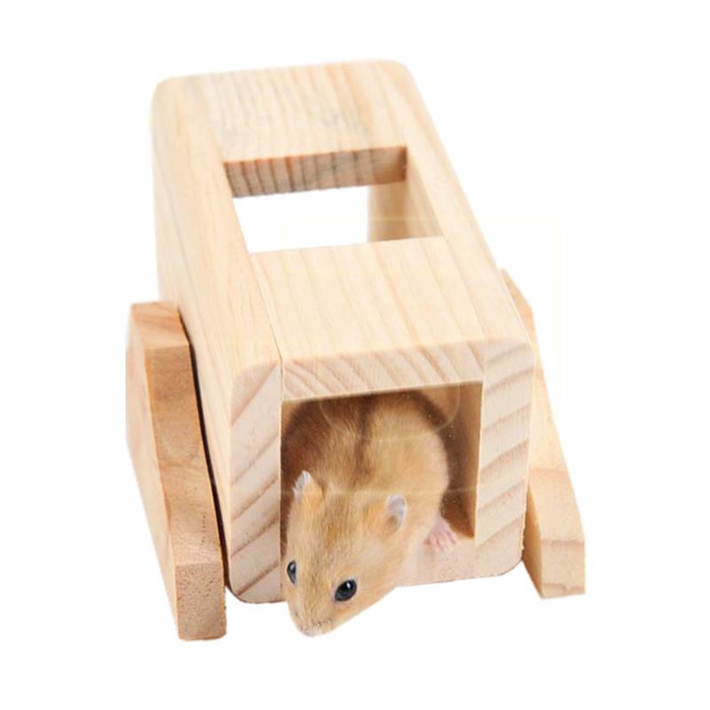 Carno Naturel Ahşap Kutulu Tahterevalli Hamster Oyuncağı 11 cm | 85,60 TL