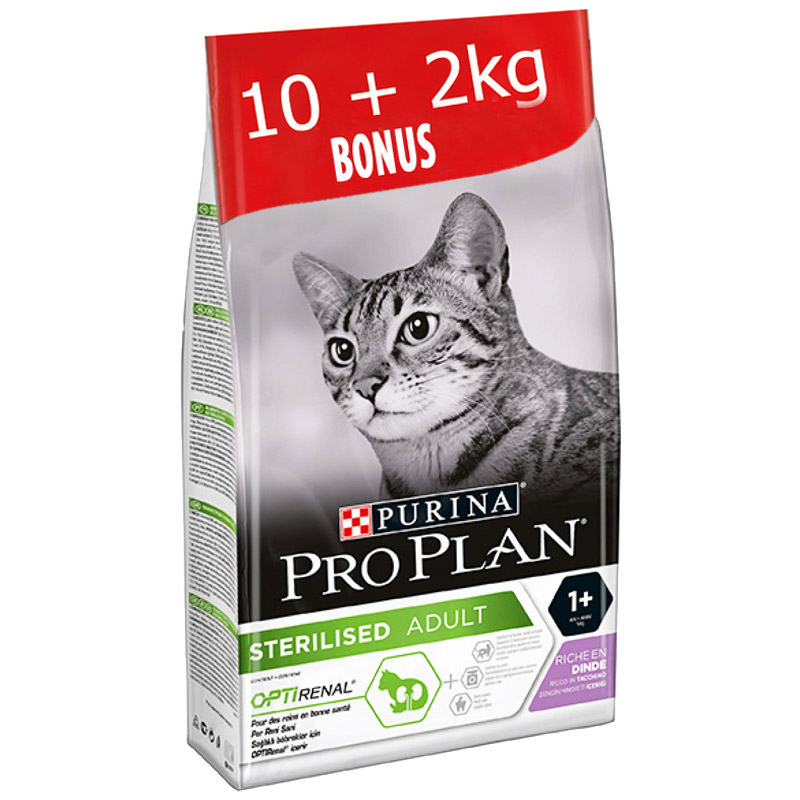 ProPlan Optirenal Hindili Kısırlaştırılmış Kedi Maması 10+2 Kg Hediye | 1.494,97 TL