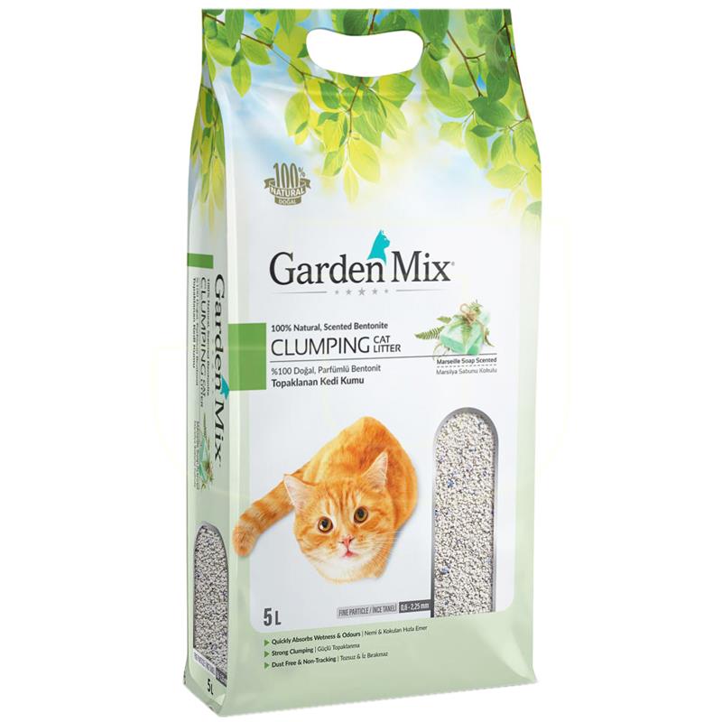 Garden Mix Marsilya Sabunlu Kedi Kumu İnce Taneli 5 Litre | 47,48 TL