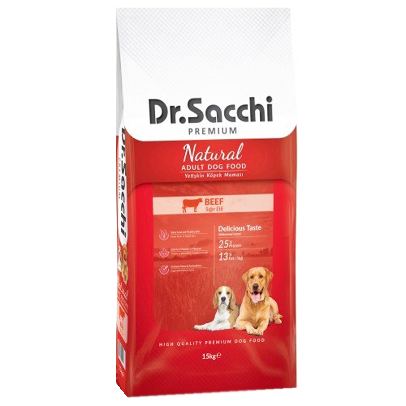 Dr. Sacchi Premium Natural Beef Sığır Etli Yetişkin Köpek Maması 15 Kg | 669,06 TL