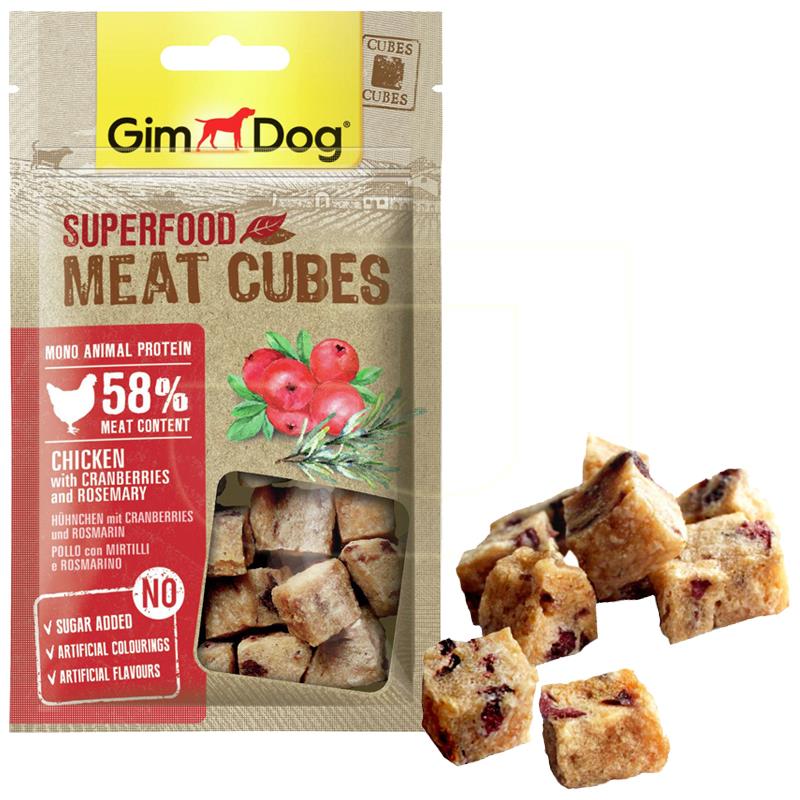 Gimdog Meatcubes Kızılcık Biberiye Ve Tavuk Etli Köpek Ödülü 40 gr | 33,88 TL