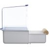 Hagen Muhabbet Kuş Banyosu Aynalı Ve Tünekli Beyaz 16x16x14 cm | 174,99 TL