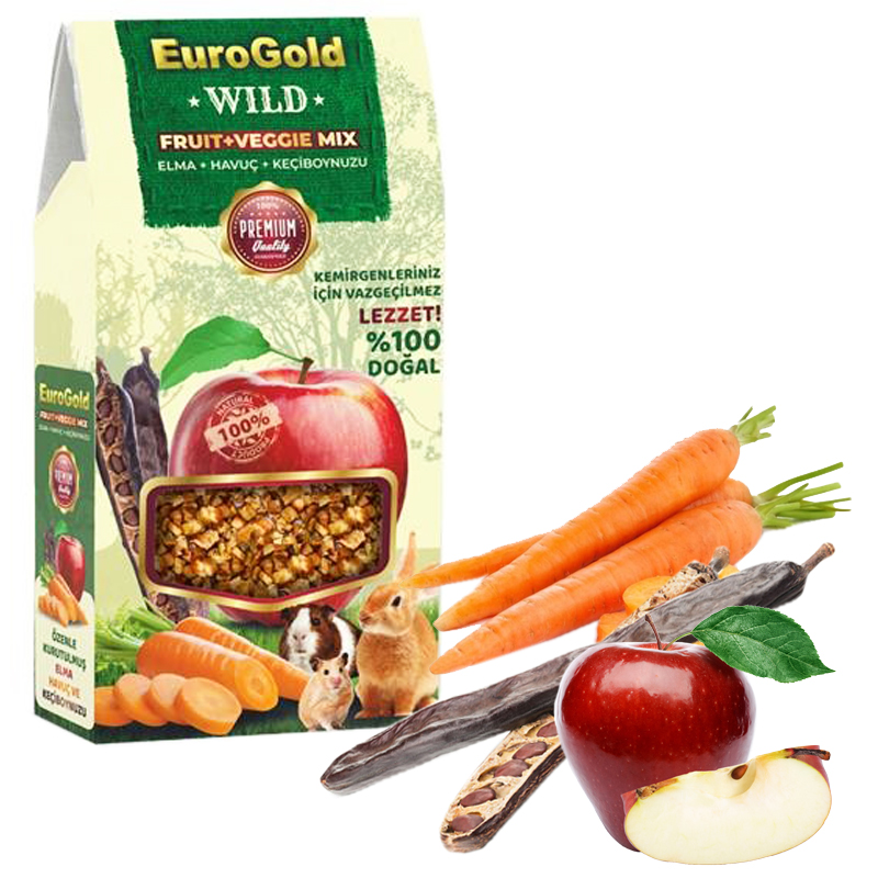 Eurogold Wild Elma Havuç Keçiboynuz Doğal Kemirgen Yemi Katkısı 120 gr | 34,26 TL