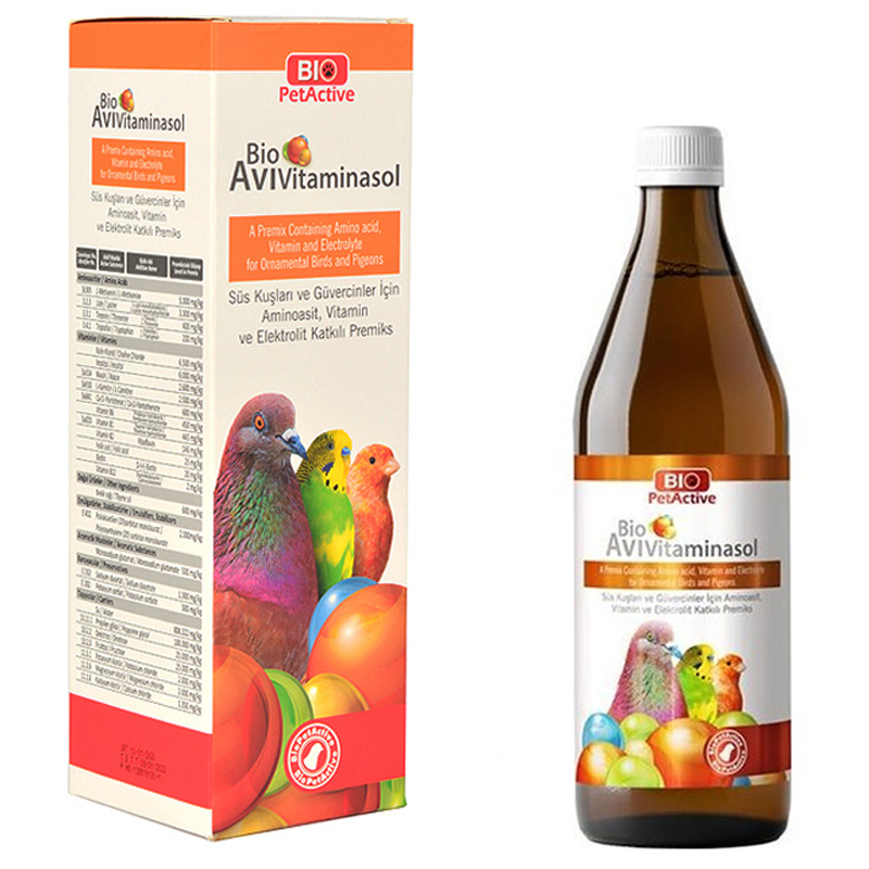 Bio PetActive Avivitaminasol Kuşlar İçin Vitamin Ve Aminoasit 500 ml | 192,23 TL