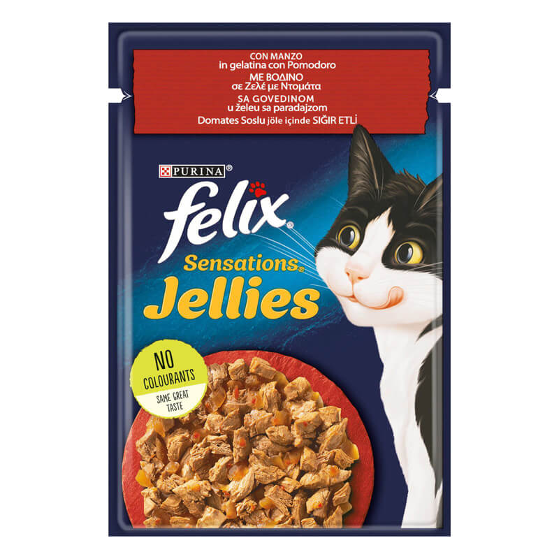 Felix Sensations Sığır Etli Ve Domatesli Yaş Kedi Maması 85 gr | 12,94 TL