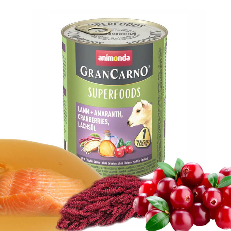 Animonda Superfoods Kuzu Amarant Ve Kızılcıklı Yaş Köpek Maması 400 gr | 52,00 TL