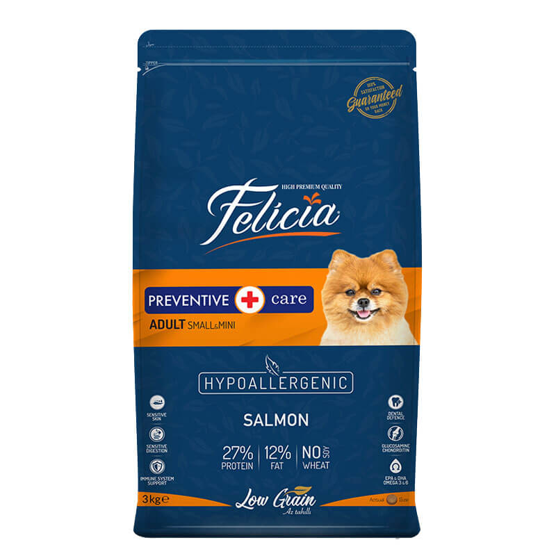 Felicia Mini Somonlu Düşük Tahıllı Hipoalerjenik Köpek Maması 3 Kg | 255,85 TL