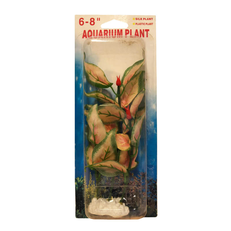 Aquarium Plant Pembe Yapraklı İpek Akvaryum Bitkisi 20 cm | 31,18 TL