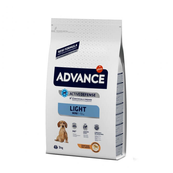 Advance Mini Light Tavuklu Ve Pirinçli Küçük Irk Köpek Maması 3 Kg | 889,98 TL